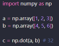 NumPy配列のドット積